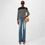 Black/Wht 1095 - SAINT LAURENT - Striped Knit Jumper