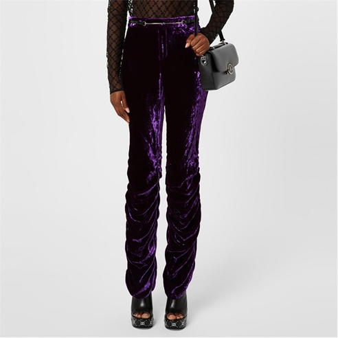 GUCCI - Velvet Trouser With Horsebit Belt