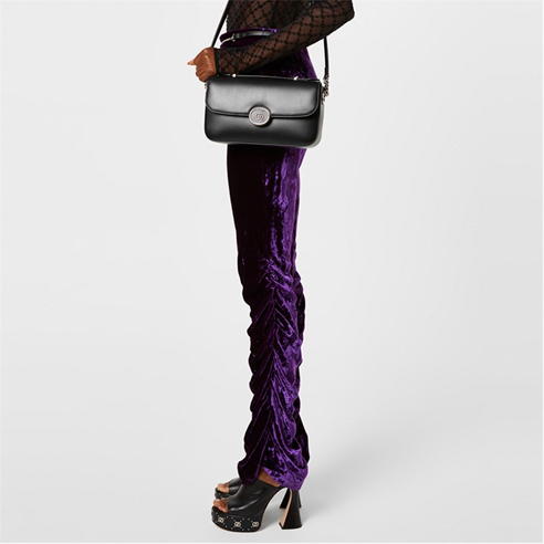 GUCCI - Velvet Trouser With Horsebit Belt