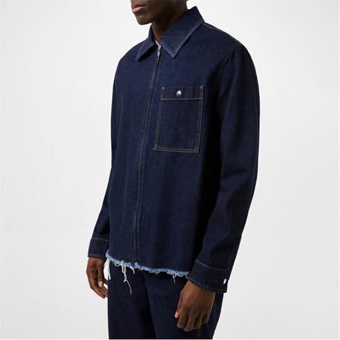 LANVIN - Zip Denim Shirt