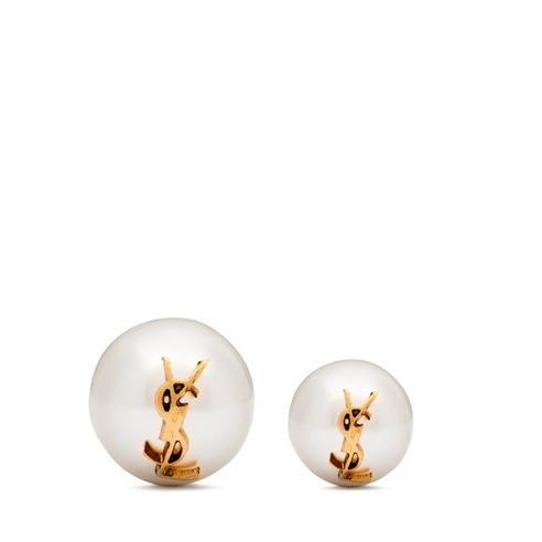 SAINT LAURENT - Ysl Pearl Earrings