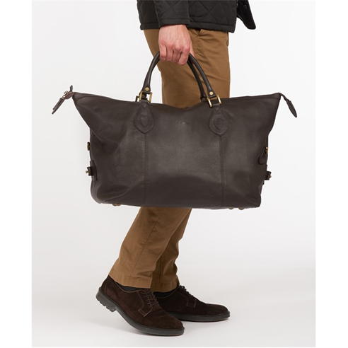 Barbour - Leather Medium Travel Explorer Bag