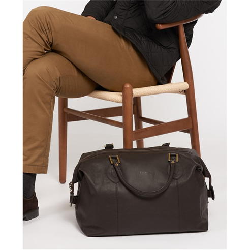 Barbour - Leather Medium Travel Explorer Bag