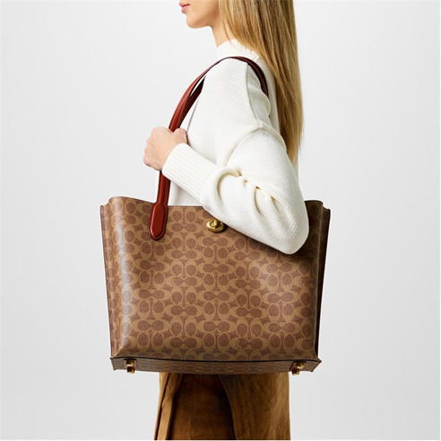 Addison tote in online signature canvas