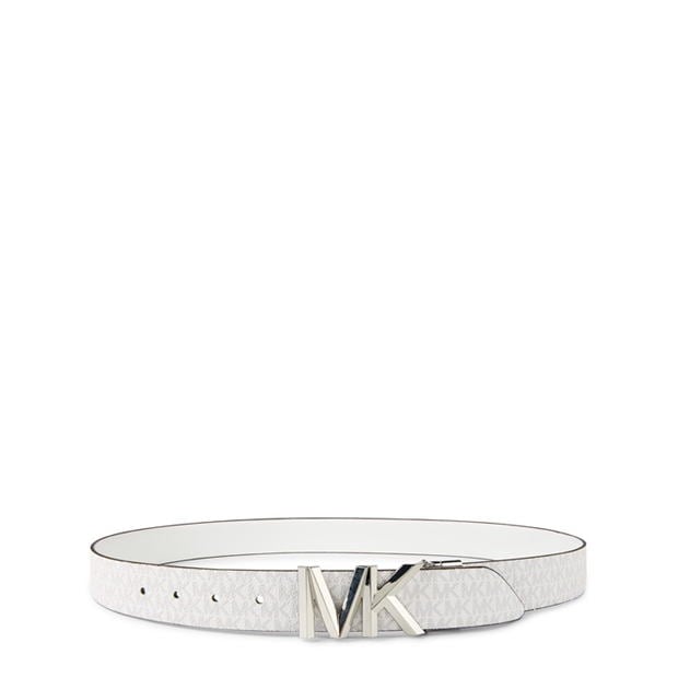 White michael sales kors belt mens