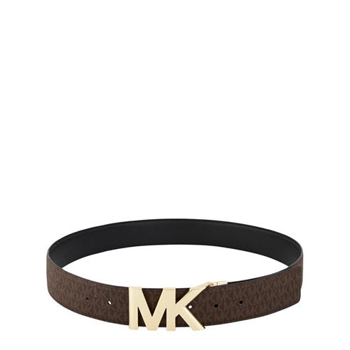 MICHAEL Michael Kors - Michael Kors Reversible MK Logo and Leather Waist Belt