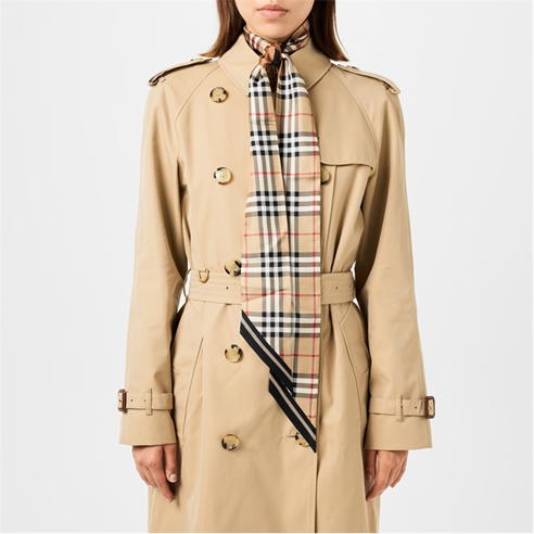 BURBERRY - Check Silk Scarf