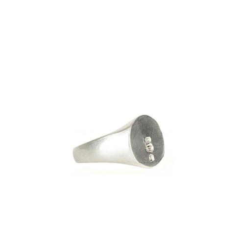 SERGE DENIMES - Serge Denimes Silver Min Hallmark Ring