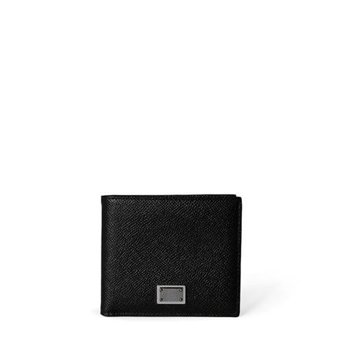 DOLCE AND GABBANA - Logo Plaque Bi Fold Wallet