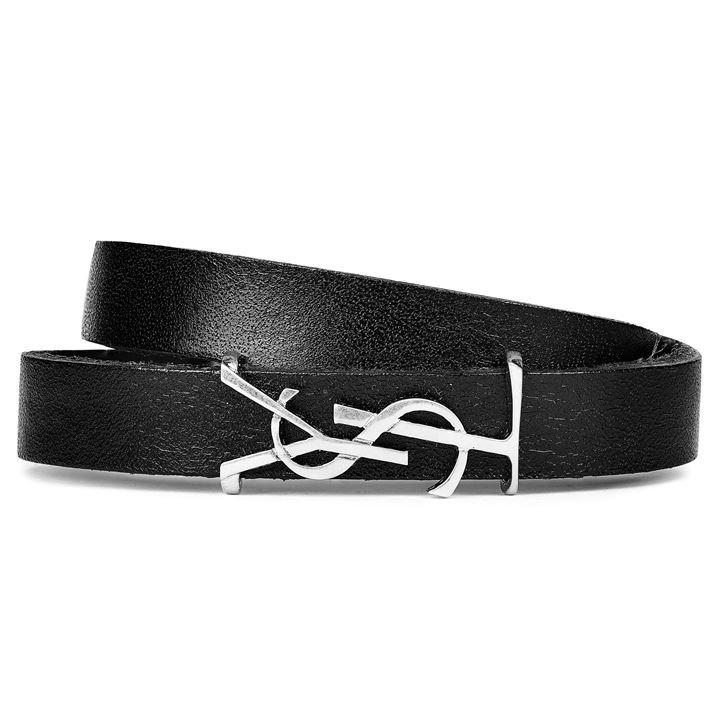 SAINT LAURENT Ysl Double Bracelet - Black