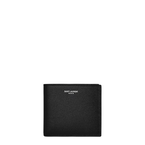 SAINT LAURENT - East/West Grained Leather Wallet