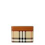 Arc Beige A7026 - BURBERRY - Sandon Check And Leather Card Case