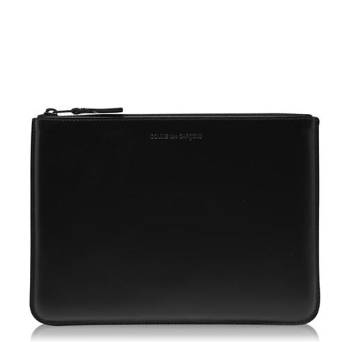 COMME DES GARCONS WALLET - All Black Cow Hide Pouch