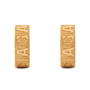Gold 0027 - BALENCIAGA - Force Striped Hoop Earrings