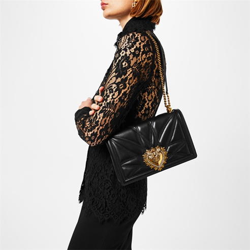 DOLCE AND GABBANA - Large Devotion Cross Body Bag
