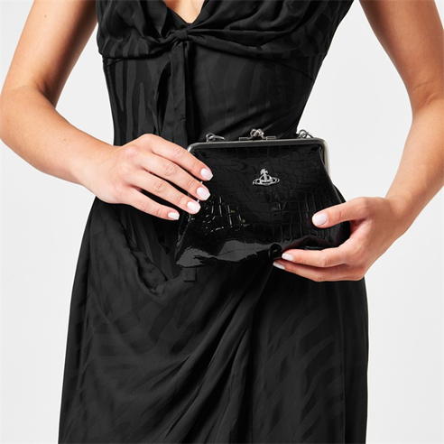VIVIENNE WESTWOOD - Granny Frame Croc Embossed Bag