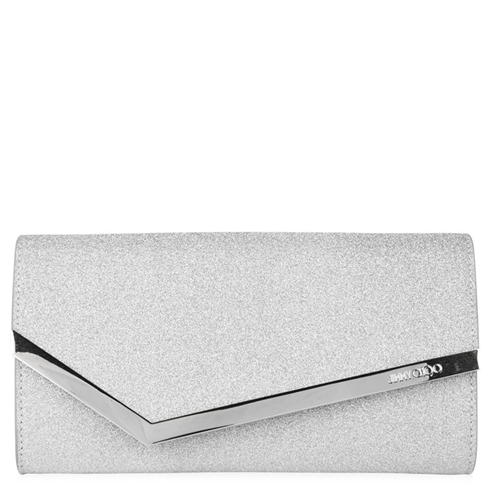 JIMMY CHOO - Emmie Glitter Clutch Bag