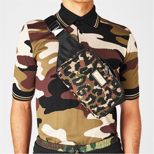DOLCE AND GABBANA - Camo Plate Bumbag