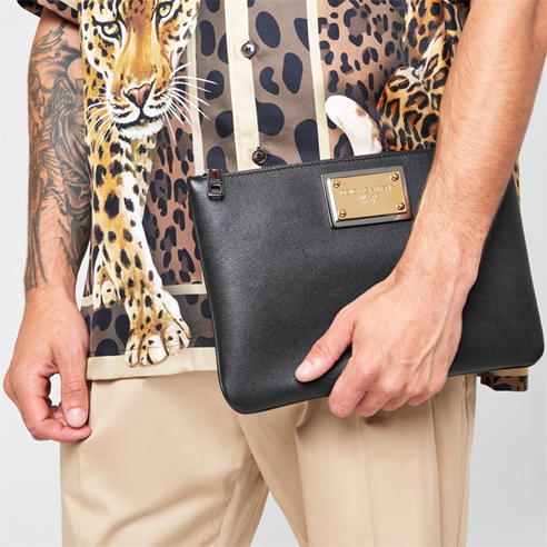 DOLCE AND GABBANA - Plate Pouch Bag