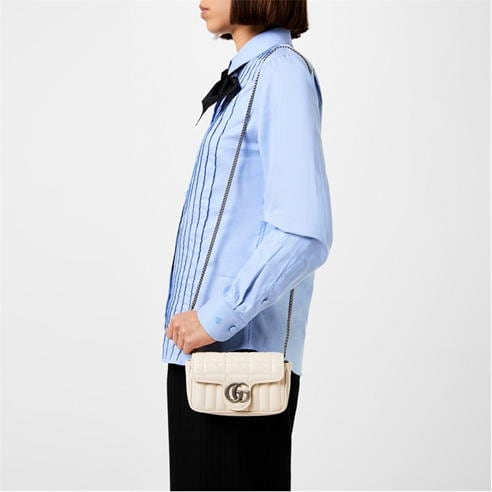 GUCCI - Marmont Gg Super Mini Quilted Shoulder Bag