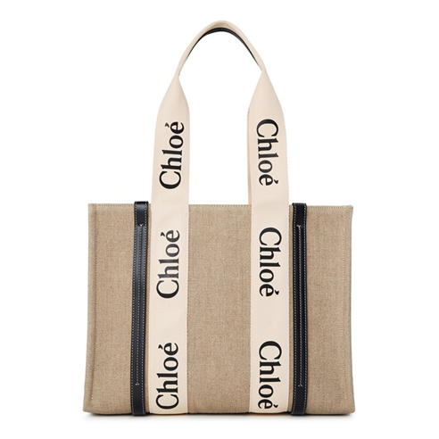 CHLOE - Medium Woody Canvas Tote Bag
