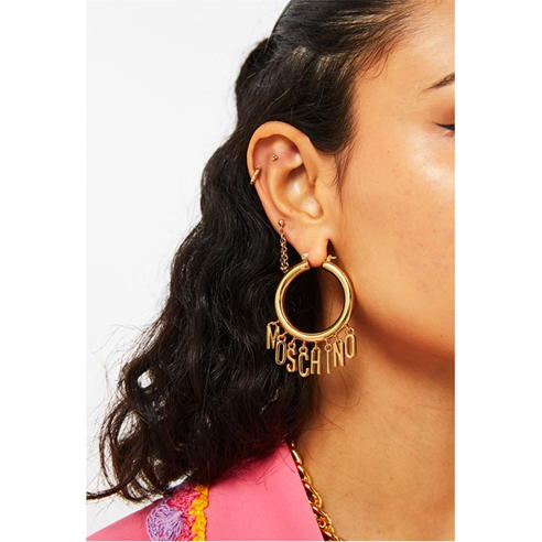 MOSCHINO - Lettering Hoop Earrings