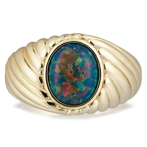 SERGE DENIMES - Gold Plated Silver Nebula Ring