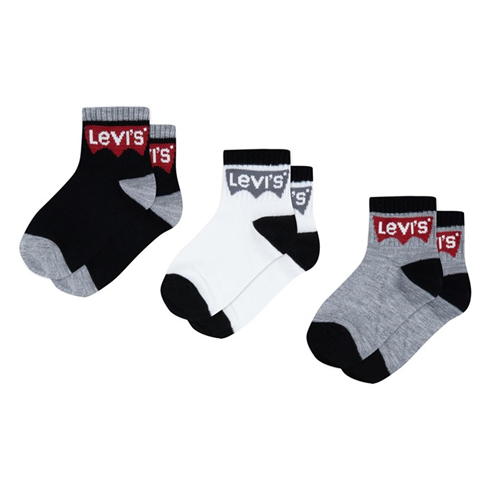 Levis - Levis 3 Pack of quarter Crew Socks Juniors