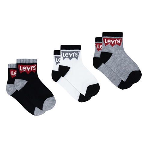 Levis - Levis 3 Pack of quarter Crew Socks Juniors