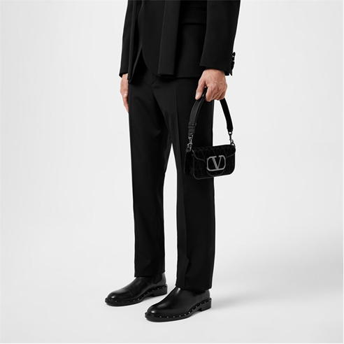 VALENTINO GARAVANI - V-Logo Jacquard Chenille Crossbody Bag