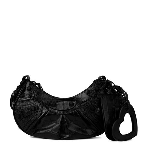 BALENCIAGA - Le Cagole Crocodile Embossed Xs Shoulder Bag