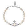 Plat/Wht P373 - VIVIENNE WESTWOOD - Olympia Pearl Bracelet