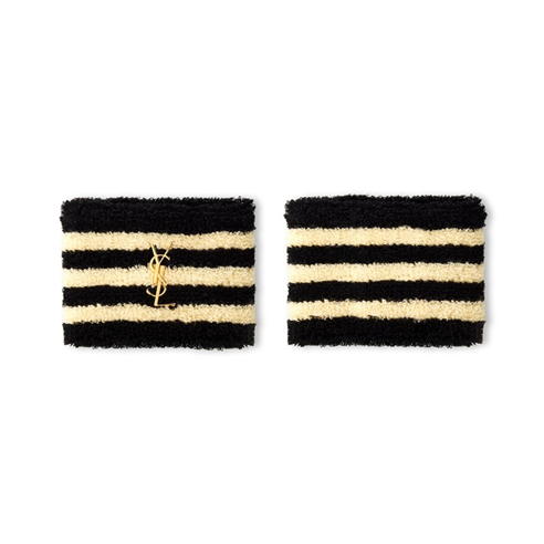 SAINT LAURENT - Cassandre Striped Bracelets