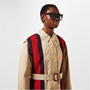 Blk/Blk/Grey - GUCCI - Square Frame Sunglasses