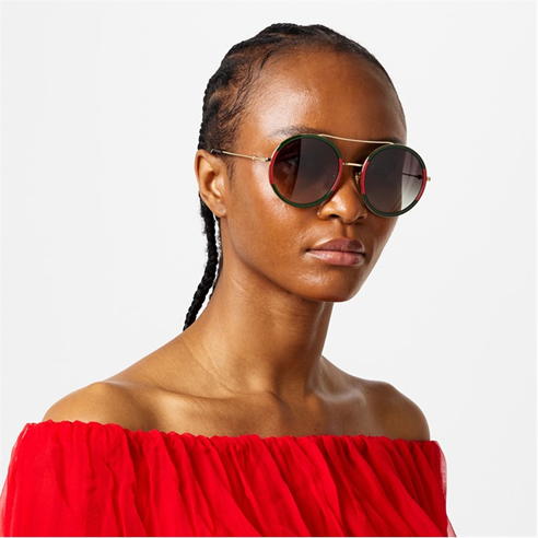 GUCCI - Round Bee Sunglasses