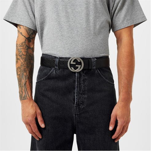 GUCCI - Interlocked Embossed Belt