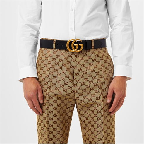 GUCCI - Gg Wide Leather Belt