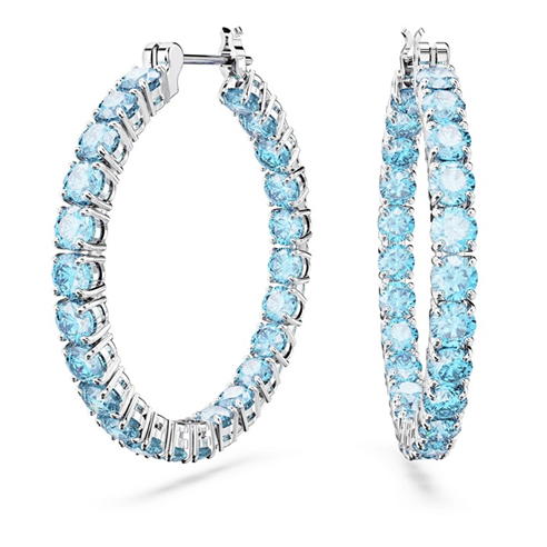 Swarovski - Blue Matrix Hoop Earrings