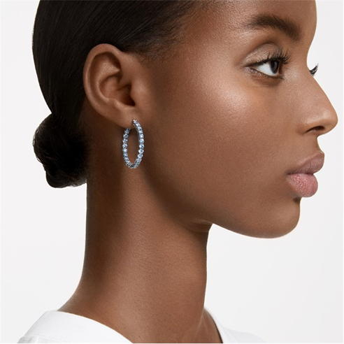 Swarovski - Blue Matrix Hoop Earrings