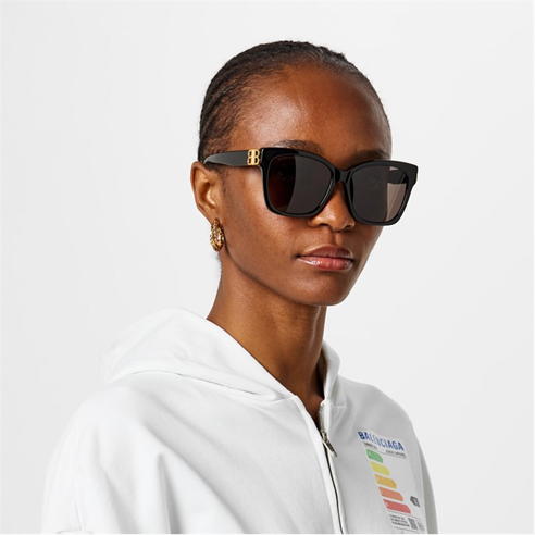 BALENCIAGA - Bb0102sa Rounded Frame Sunglasses