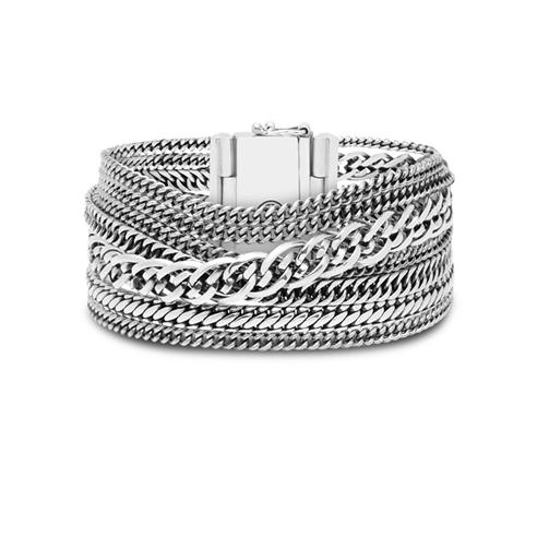 BUDDHA TO BUDDHA - Multi Chain Nathalie Bracelet Silver