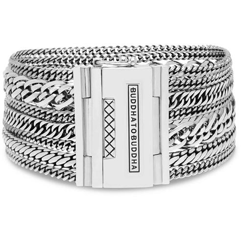 BUDDHA TO BUDDHA - Multi Chain Nathalie Bracelet Silver