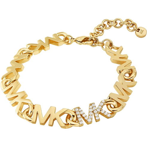 MICHAEL Michael Kors - 14k Gold Plated Brass Pave Chain Bracelet