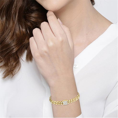Boss - Ladies BOSS Caly Light Yellow Gold IP Bracelet