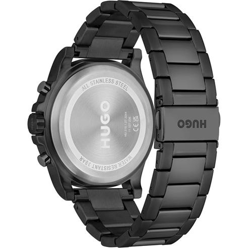 Hugo - Gents HUGO #IMPRESSFORHIM Black IP Bracelet Watch