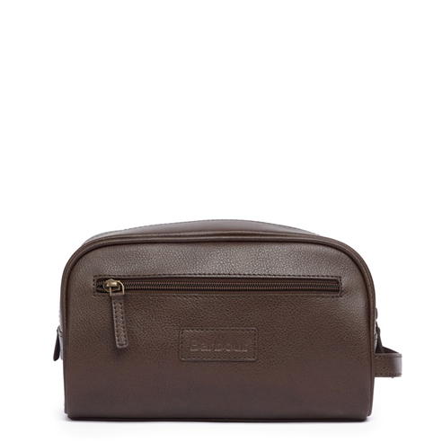 Barbour - Leather Washbag
