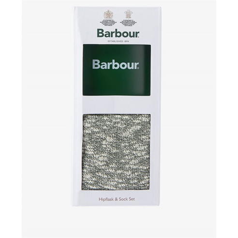 Barbour - Hip Flask And Sock Gift Set