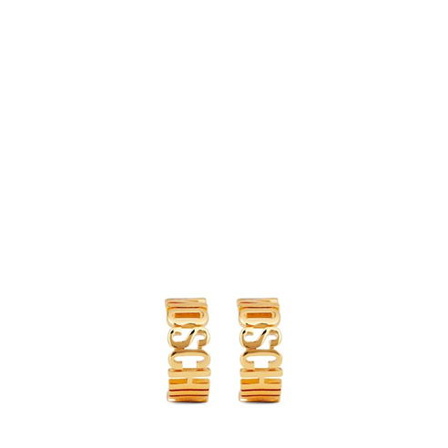 MOSCHINO - Logo Lettering Hoop Earrings