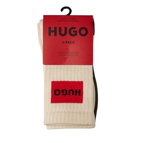 HUGO - 2 Pack Rib Label Crew Socks