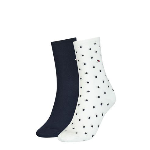 Tommy Hilfiger - Hilfiger Dot Crew Socks 2 Pack Ladies